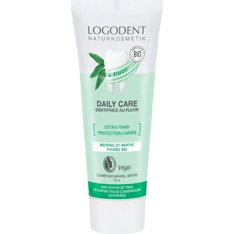 Logona Ekstra frisk daglig pleje tandpasta med fluorid 75ml
