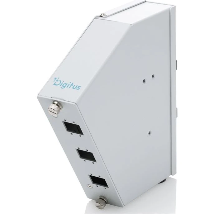 DIGITUS Fiberoptisk distributionsboks, vinklet, SC SM/LC x 6, grå