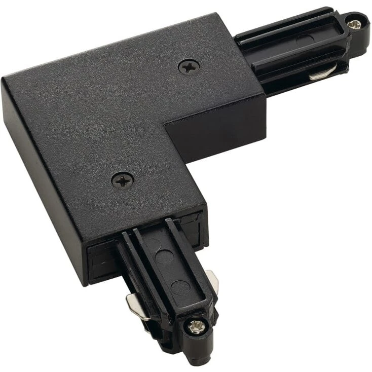 Nordtronic Square 90° hjørneadapter 1‑faset, jord udvendig, mat sort