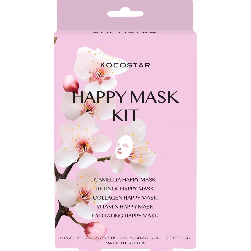 KOCOSTAR Happy Mask Kit - Sæt med 5 sheet masks