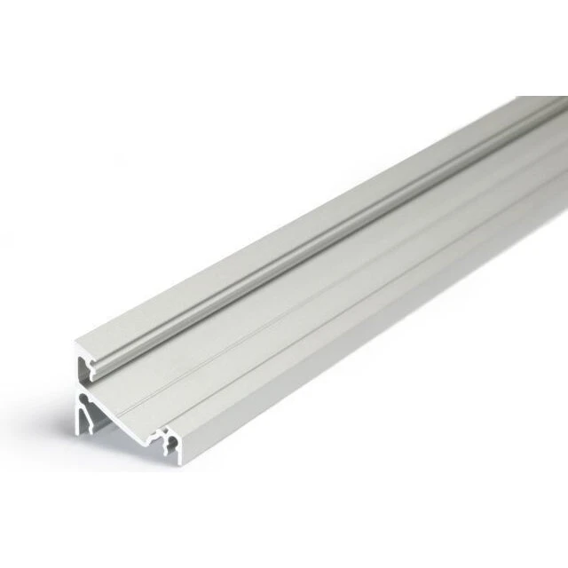 All-Light LED-skinne skrå 1 m, grå – til LED-bånd 14,4 mm