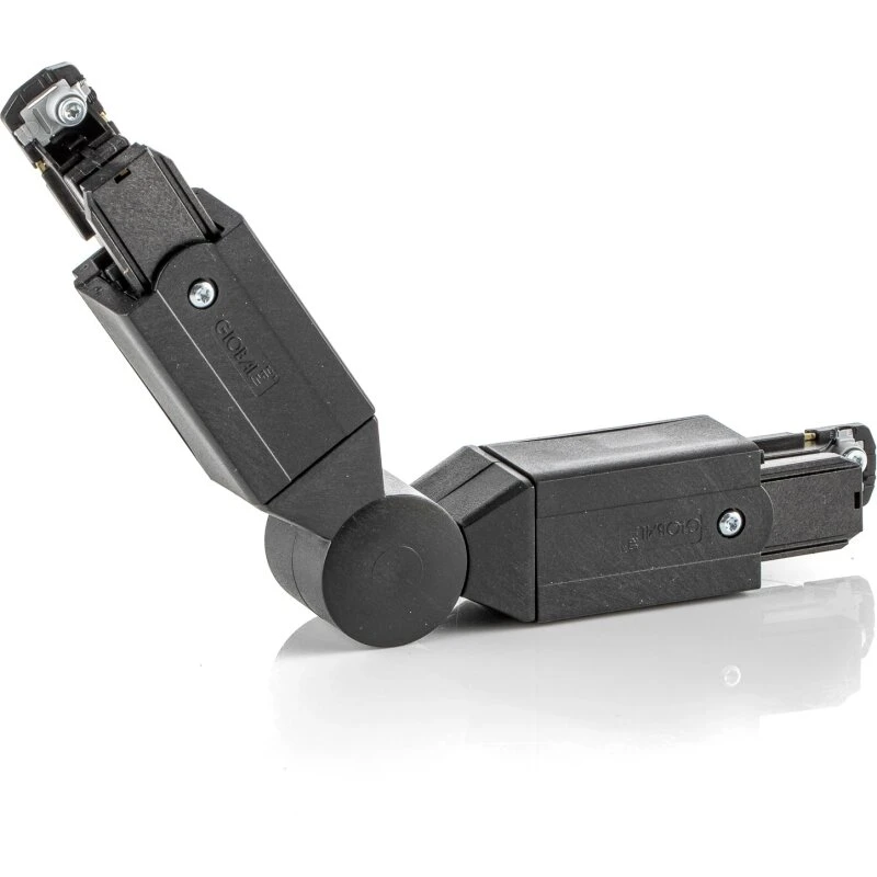 Noa Vinkelstik til 3-fase strømskinne, justerbar 60°–300°, sort