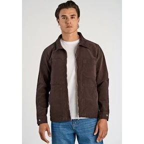 Lindbergh Superflex Corduroy Overshirt - Mørkebrun, S