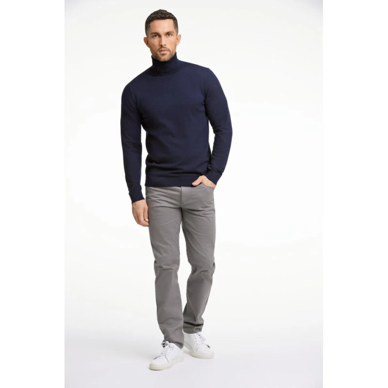 Lindbergh Merino rullekrave strik, navy