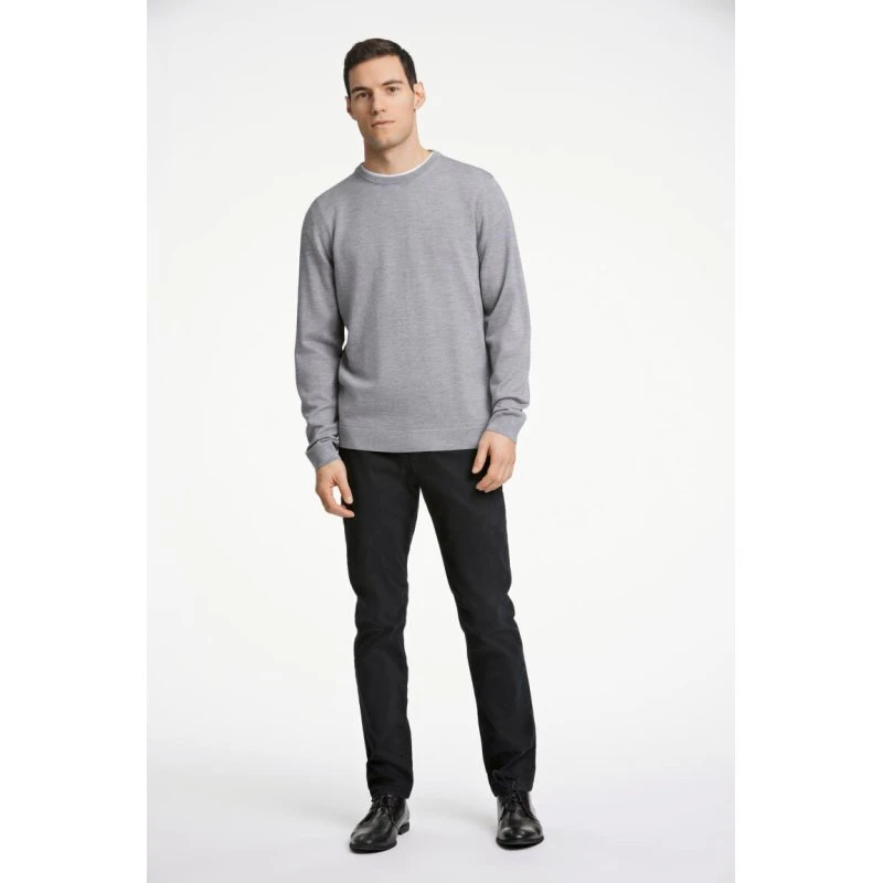 Lindbergh 1927 Merino Rundhals Strik - Grå Mel