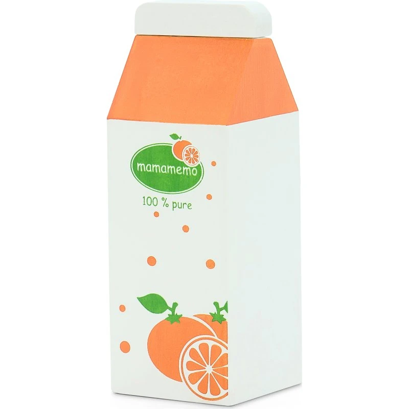 MaMaMeMo Legemad i træ – Æblejuice karton 12 cm