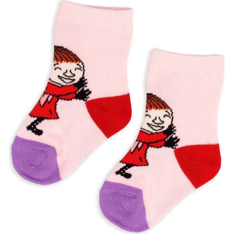 Mummi babystrømper Lille My 19-27 - lyserød/lilla/rød