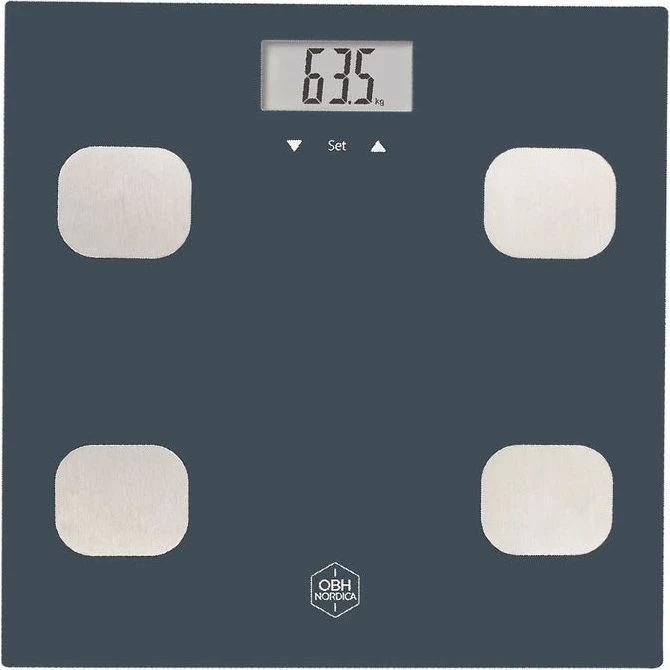 OBH Nordica Fitness Tracker BMI badevægt 150 kg sort