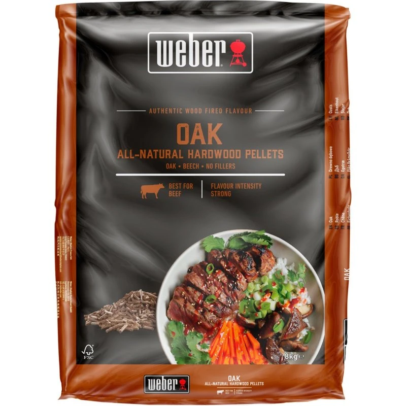 Weber Træpiller Egetræ 8 kg (FSC-cert.)