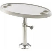 Vetus Ovalt bord 76 x 45 cm, justerbar piedestal PTT5070