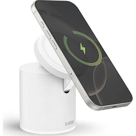 SBS MagSafe 2-i-1 opladningsstation 15W – hvid
