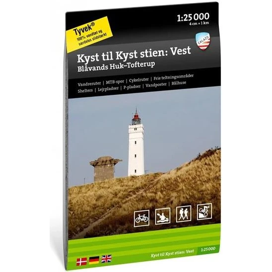 Calazo Kyst til Kyst Vest - Blåvands Huk til Tofterup 1:25.000