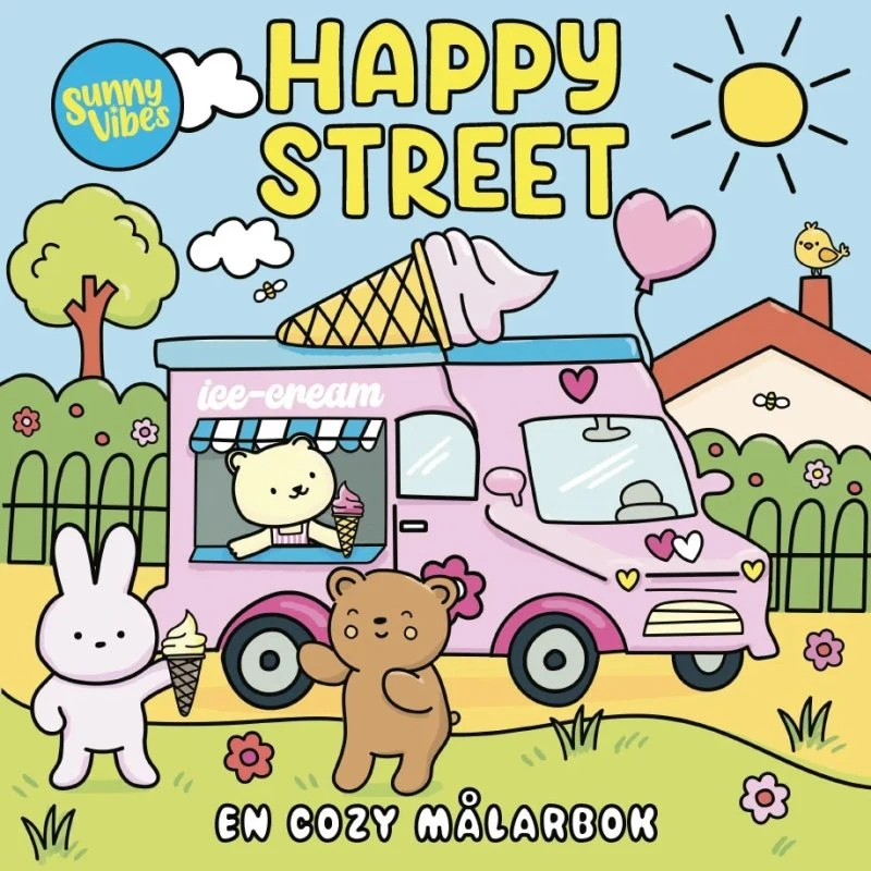 Sunny Vibes Cozy Happy Street Malebog - 48 sider