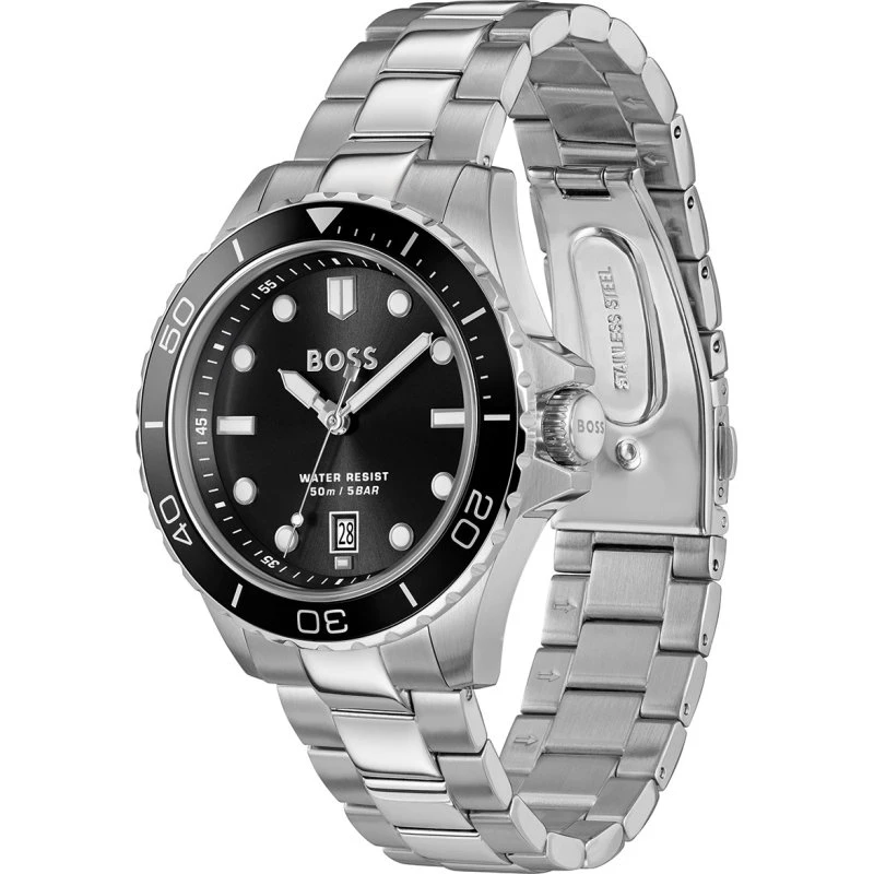 BOSS Troper Sport 41 mm stål/sort 1514295