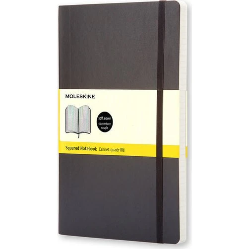 Moleskine Classic Soft Large Kvadreret Sort