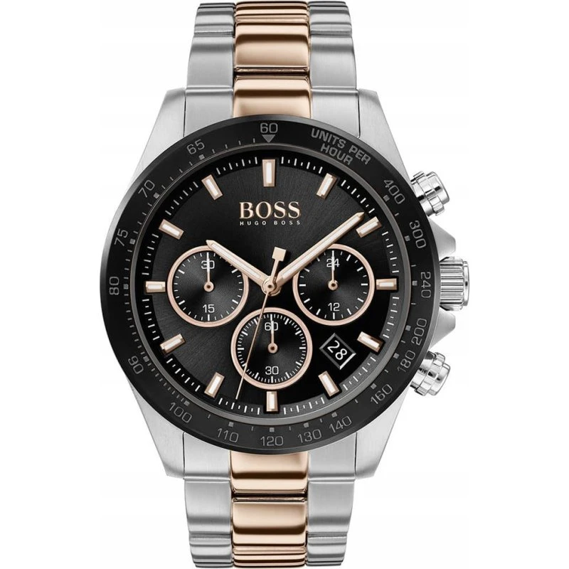 Hugo Boss Hero Rosegold Herreur HB1513757 45 mm Stål/Sort