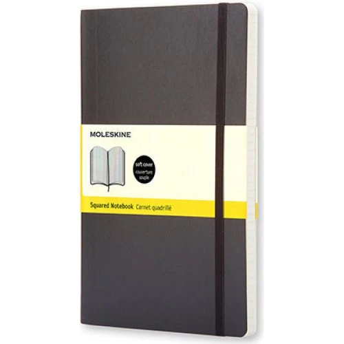 Moleskine Classic Soft Pocket Notesbog - Sort, Kvadreret