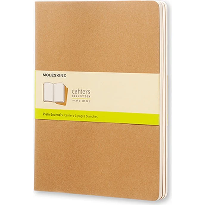 Moleskine Cahier Journal Blank XL Kraft 3-pak