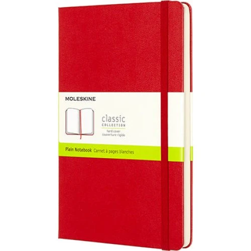 Moleskine Classic Hard Blank Large Notesbog - Rød