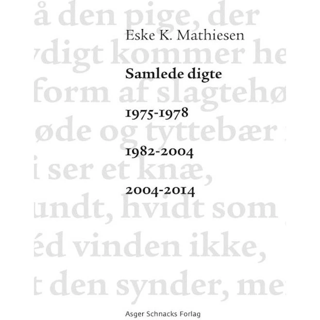 Eske K. Mathiesen: Samlede digte 1975-2014