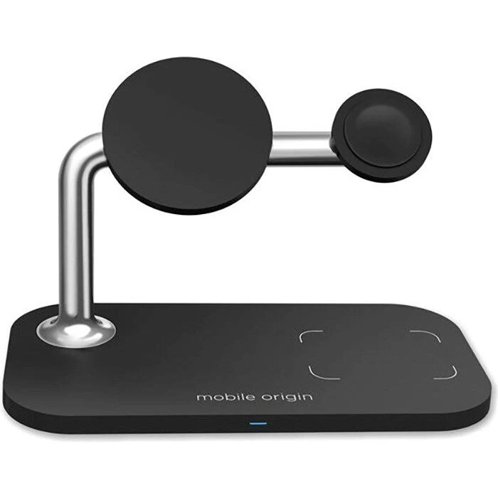 Mobile Origin Qi15W-A35 3-i-1 Trådløs Opladerstation, Sort