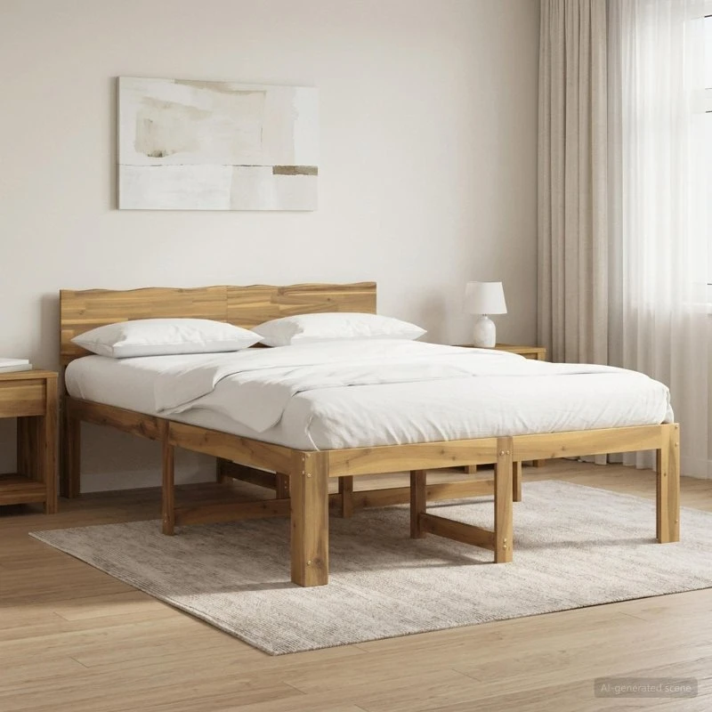 vidaXL ROSTOCK Sengestel med Hovedgærde - 140 x 190 cm