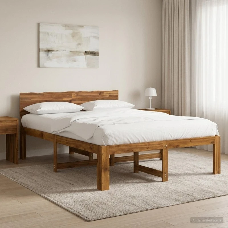 vidaXL ROSTOCK Dobbelt Sengestel med Hovedgærde 140x190 cm