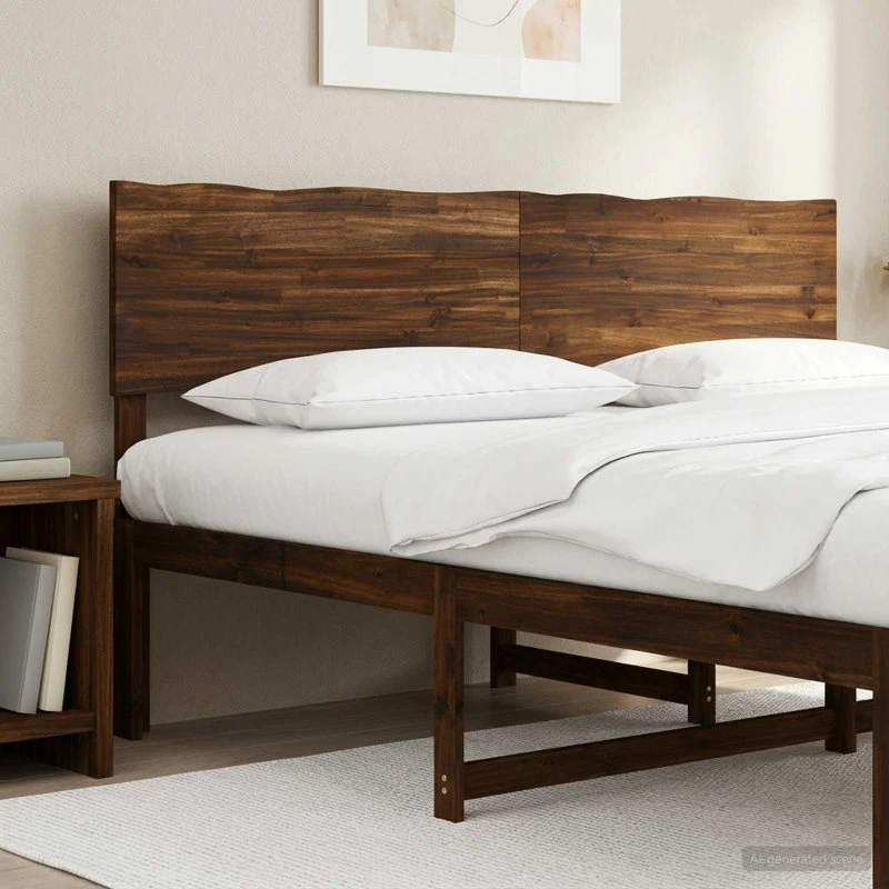 vidaXL Sengegavl ROSTOCK Mørk Brun 200 cm med naturkant