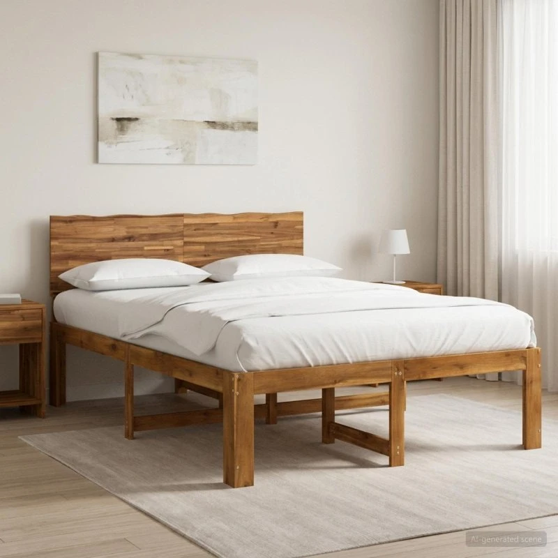 vidaXL ROSTOCK Dobbelt Sengestel med Hovedgærde 150x200 cm