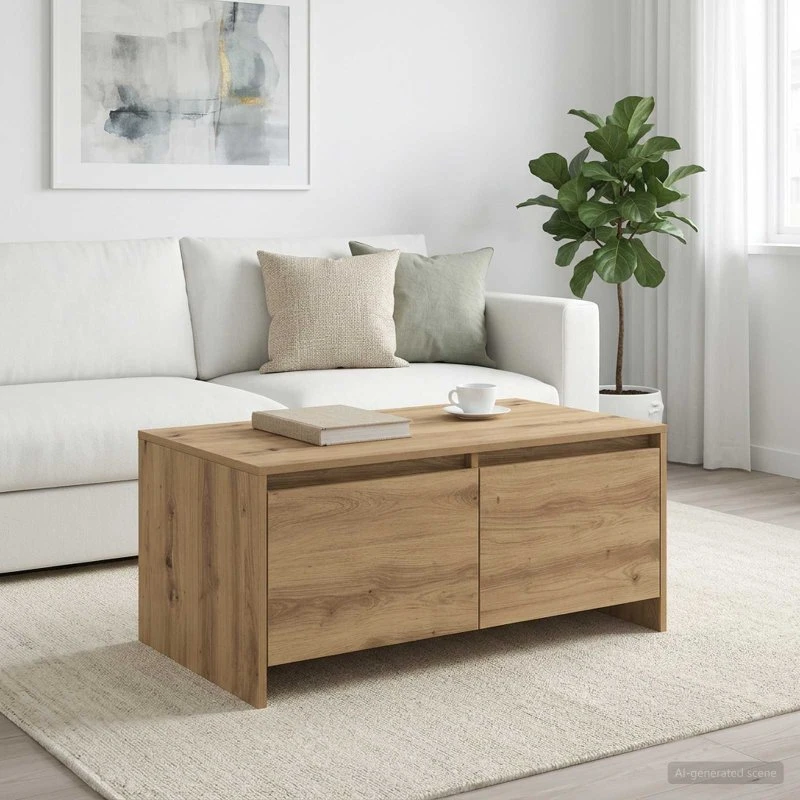vidaXL Sofabord Artisan-eg 90 x 50 x 41,5 cm