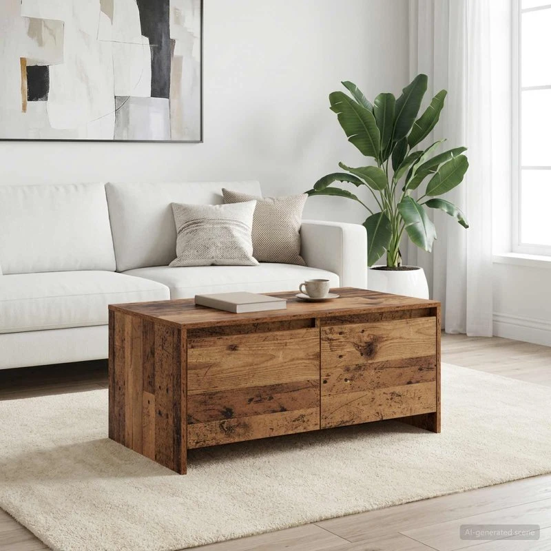 vidaXL Sofabord Egetræ 90 x 50 x 41.5 cm i konstrueret træ