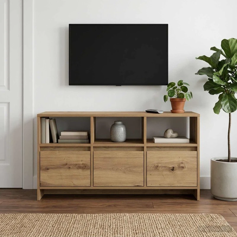 vidaXL TV-skab 102 cm i Artisan-eg - Væghængt design