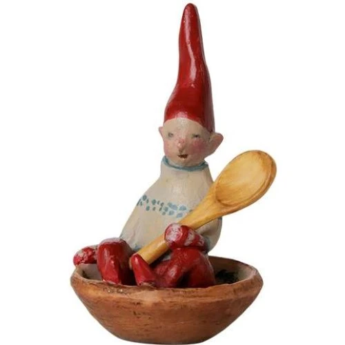 Maileg Petit Noël No. 24 Nisse i skål med ske