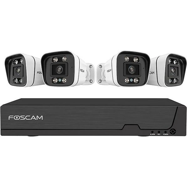 Foscam FNA108E-B4-2T Overvågningssæt med 4K PoE Kameraer og 2TB