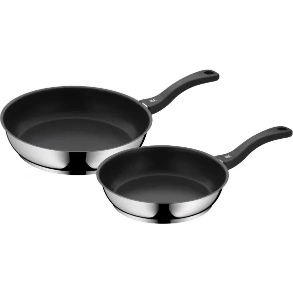WMF stegepandesæt 24 + 28 cm, rustfrit stål med non-stick