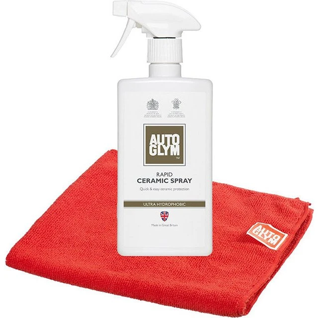 Autoglym Rapid Ceramic Spray – hurtig keramisk bilvoks med mikrofiberklud