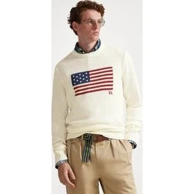 Polo Ralph Lauren Iconic Flag Sweater - Unisex (Deckwash White)
