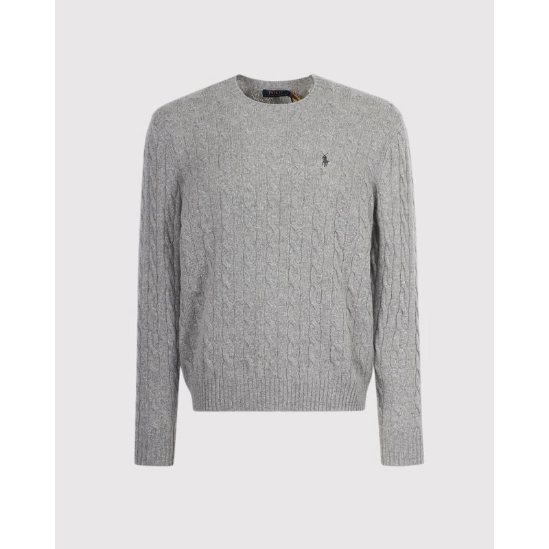 Ralph Lauren Cable Knit Uld-Cashmere Trøje, Grå