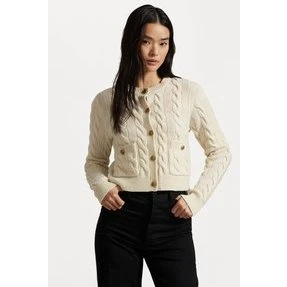 Polo Ralph Lauren Cable Wool-Cashmere Cardigan - Authentic Cream