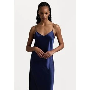 Polo Ralph Lauren Satin Midi Slipkjole, Polo Black