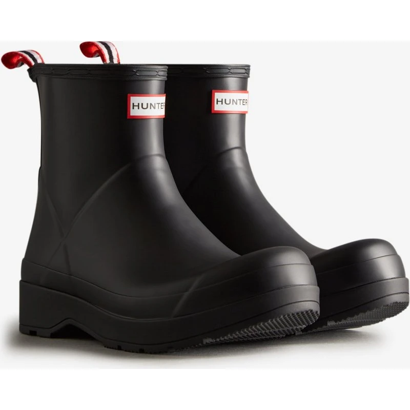 Hunter Play Short Herre Wellington Støvle - Sort