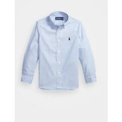 Polo Ralph Lauren Slim Fit stribet Oxford-skjorte, blå/hvid - 12 år