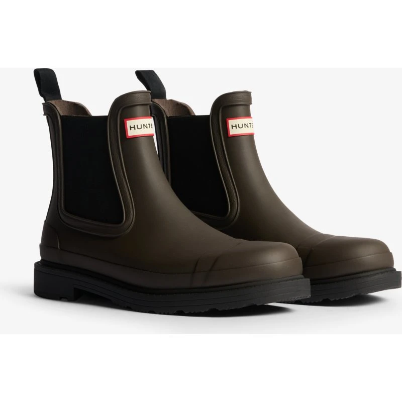 Hunter Chelsea Commando gummistøvler, sort/chokolade