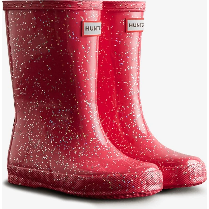 Hunter Kids First Giant Glitter Gummistøvler – Sort