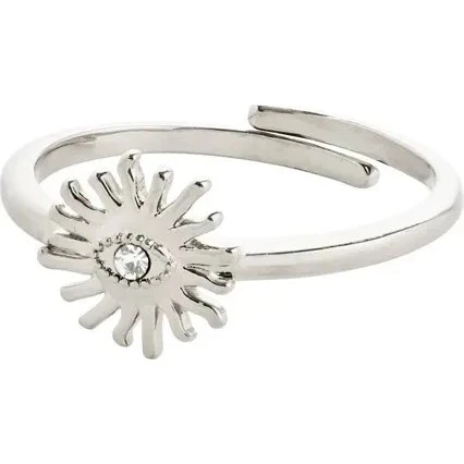 Pilgrim LULU Sol Stack ring – sølvbelagt messing, justerbar