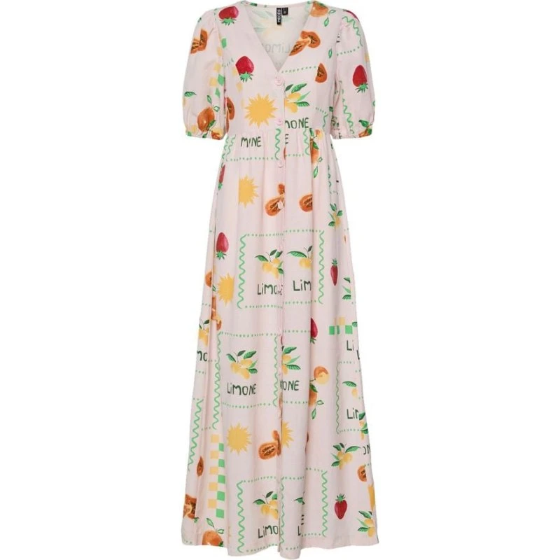 Pieces PCLIMONE 3/4 Ankelkjole - Ballerina Limone