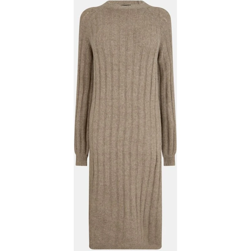 Pieces Maggy Strikket Mini-kjole, Medium Grey Melange