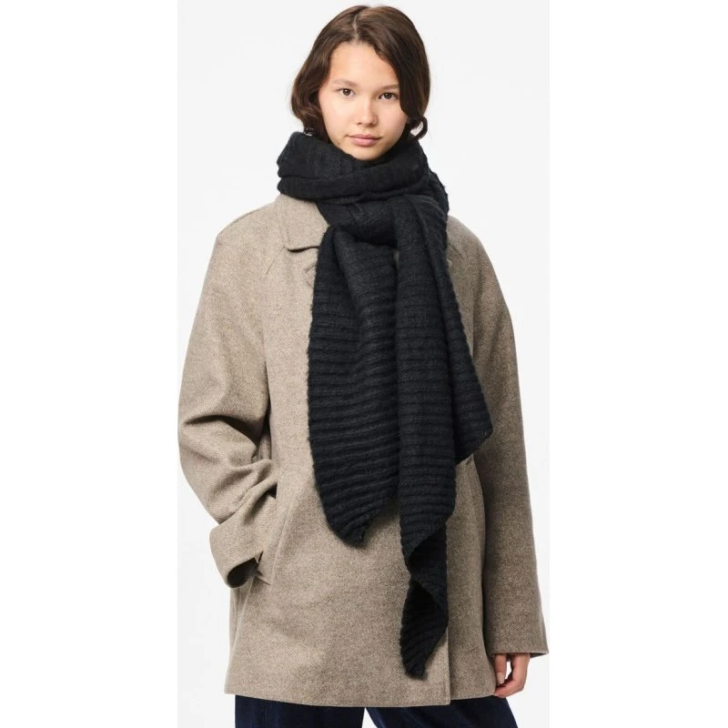 Pieces PCPYRON langt halstørklæde, Sort 210x50 cm