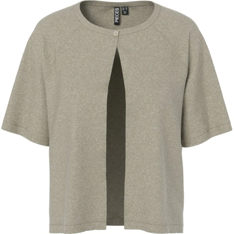 Pieces Bree Kortærmet Strikcardigan – Crockery Melange