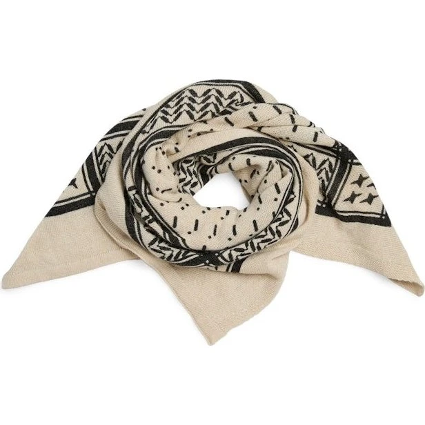 Pieces Novis Small Square Tørklæde Whitecap Grey 79x86 cm